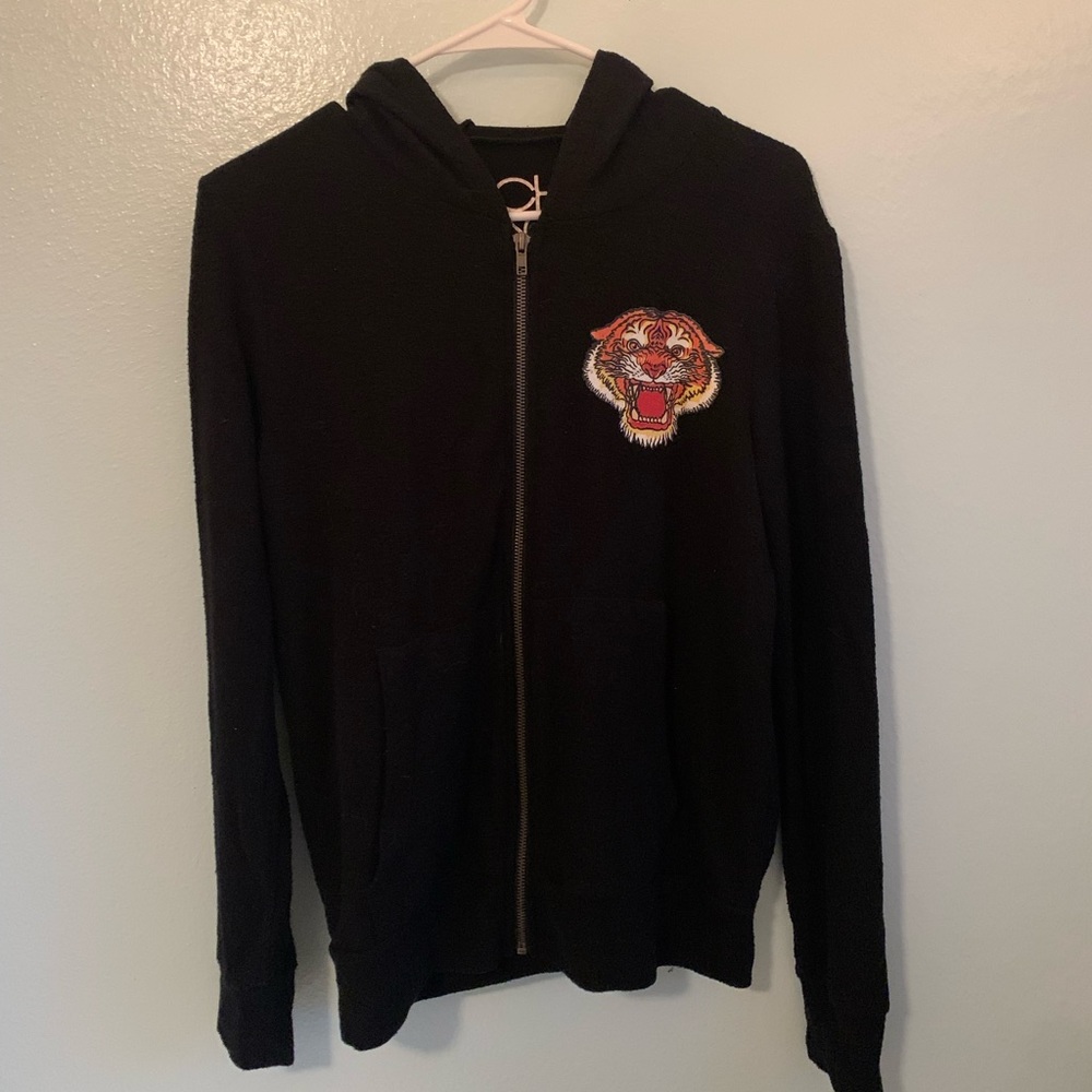 Chaser Embroidered Zip Up Hoodie